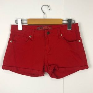 U-51 Red Denim Shorts Sz 3/4